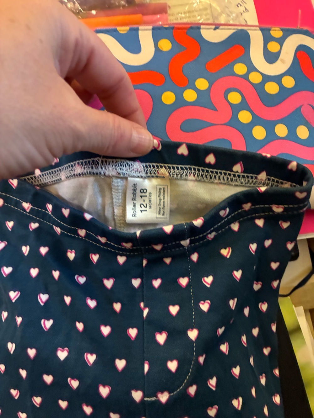 Roller Rabbit baby navy heart 2 piece PJ’s - Picture 6 of 6
